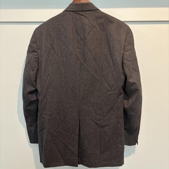 Vtg Strathmore Blazer Men Sz 38 Gray Pinstripe 100% Wool Classic Suit Jacket USA - Picture 8 of 14